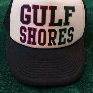 Gulf Shores Black and White Trucker Hat